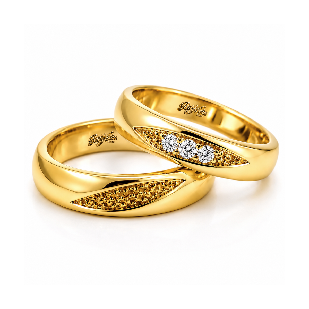 Argollas de Matrimonio Modelo  Abudabi Oro 18K