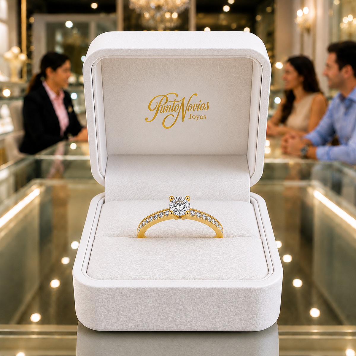 Anillo de Compromiso Modelo Estrasburgo Oro 18K