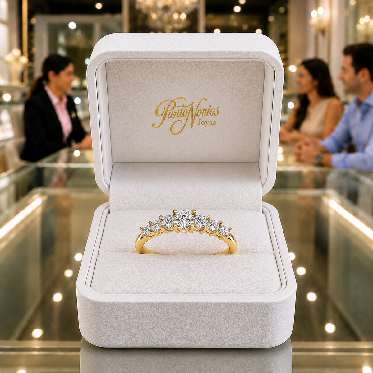 Anillo de Compromiso Modelo Guiza Oro 18K