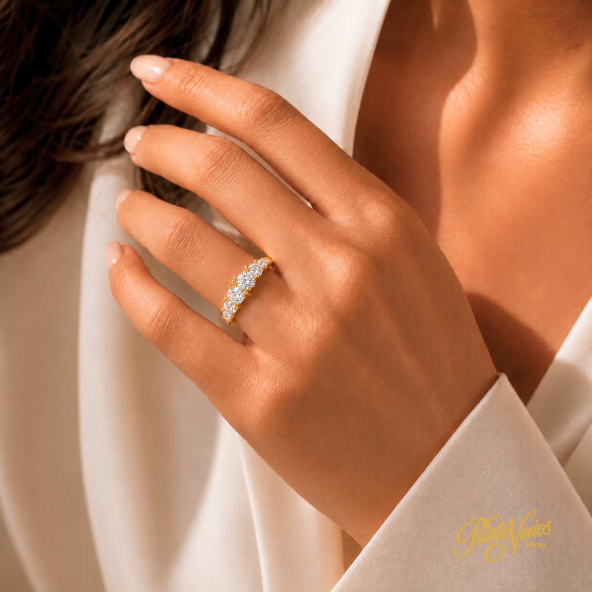 Anillo de Compromiso Modelo Guiza Oro 18K
