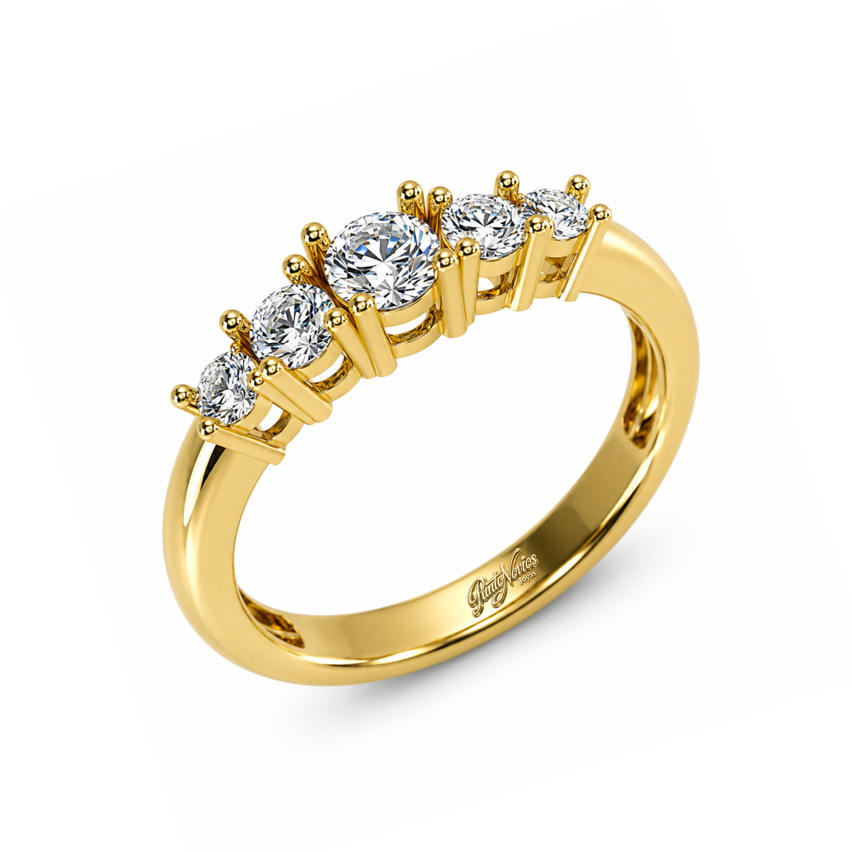 Anillo de Compromiso Modelo Guiza Oro 18K