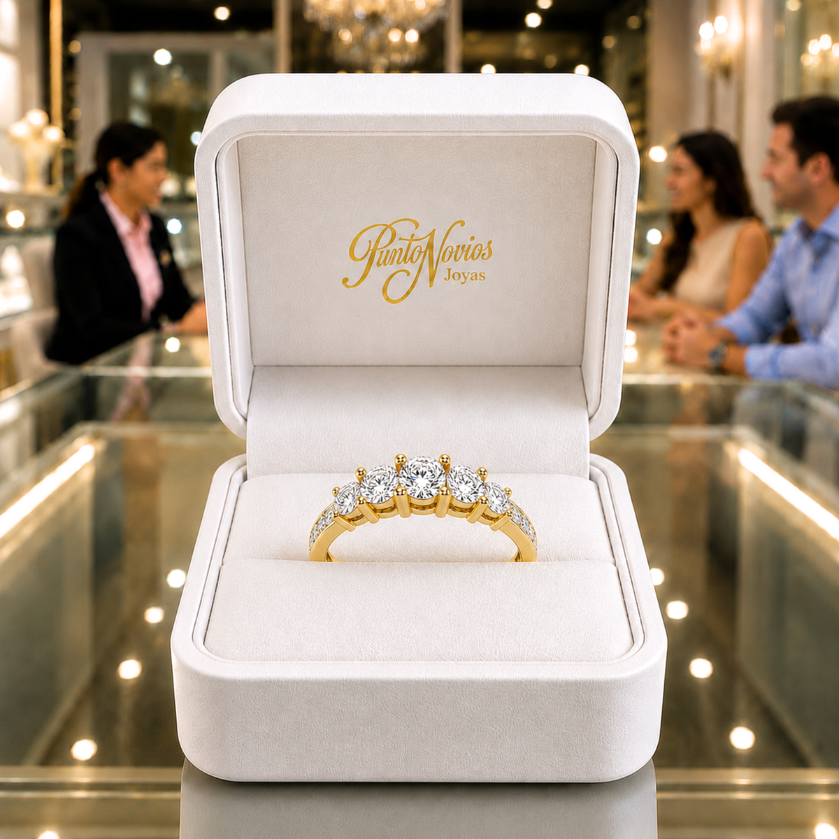 Anillo de Compromiso Modelo Miabela Oro 18K