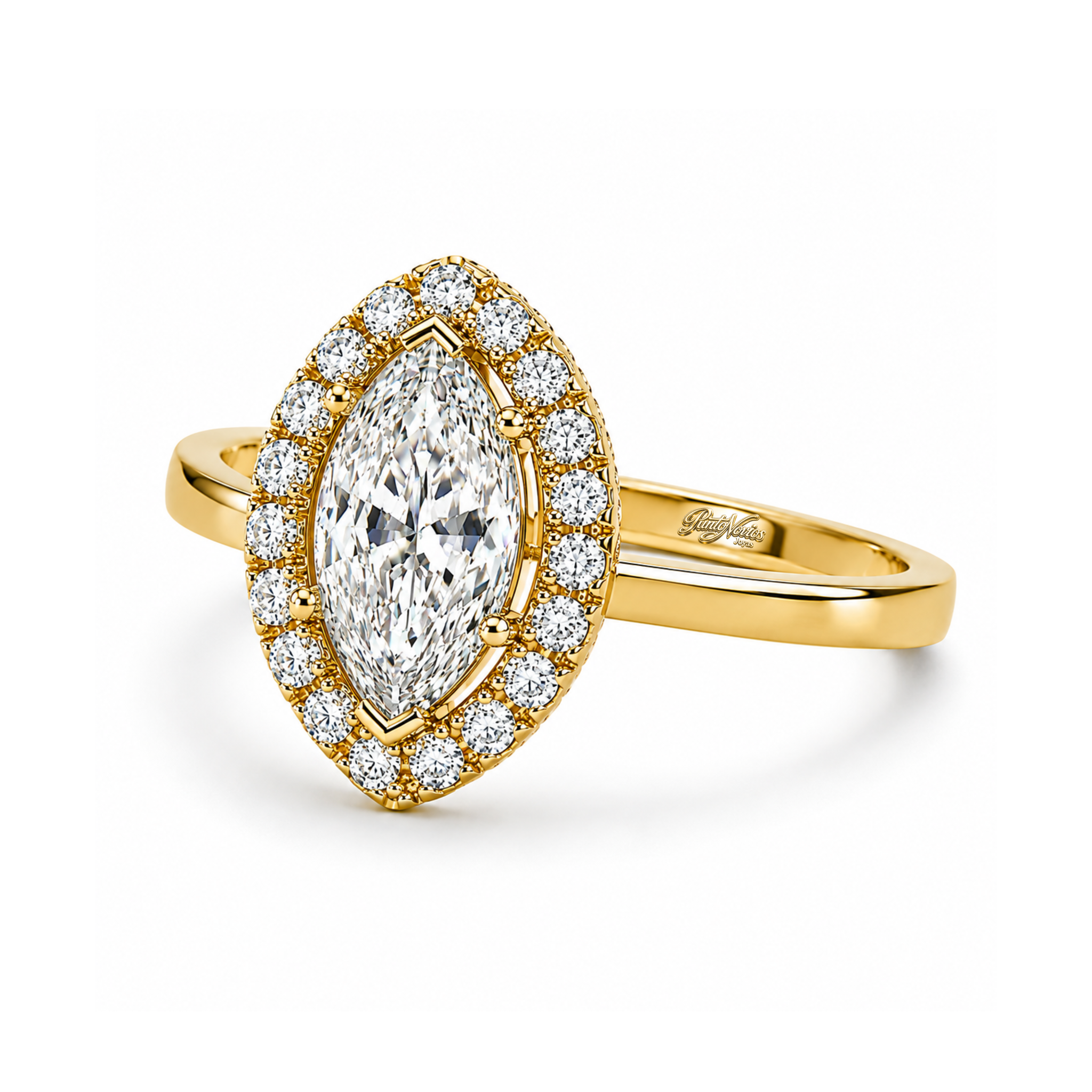 Anillo de Compromiso Modelo Veline Oro 18K