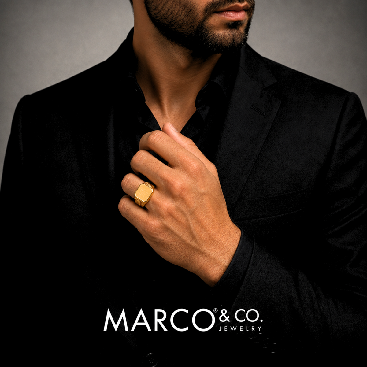 Anillo Sello Modelo Barone Oro 18K