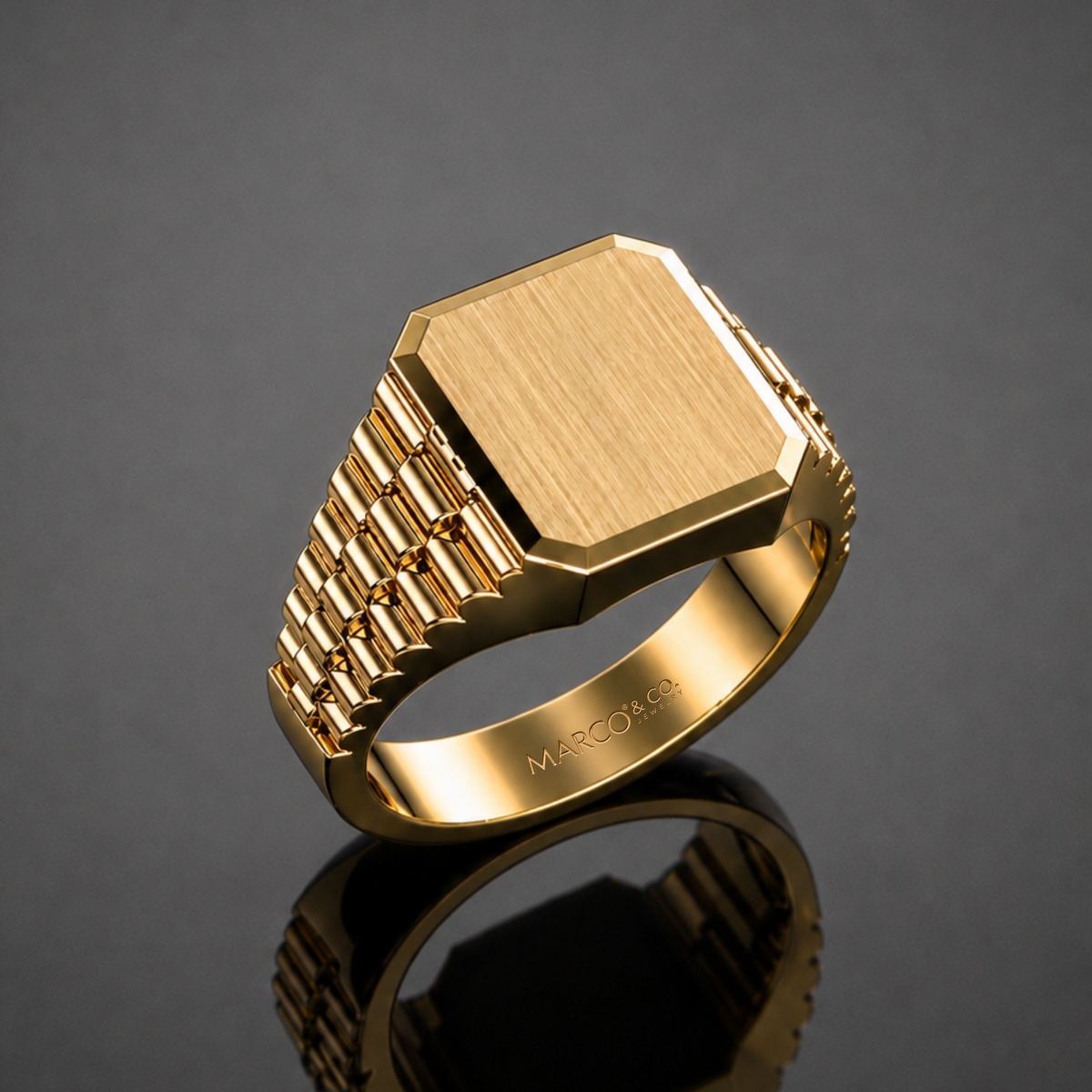 Anillo Sello Modelo Barone Oro 18K