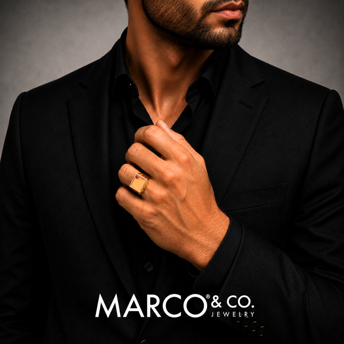 Anillo Sello Modelo Russo Oro 18K