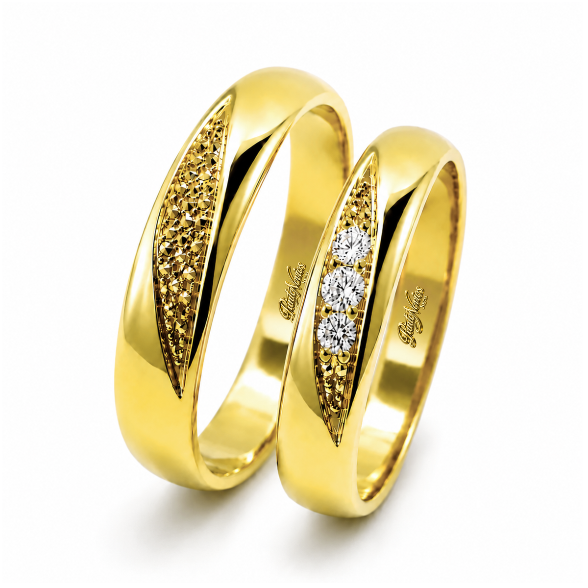Argollas de Matrimonio Modelo  Abudabi Oro 18K