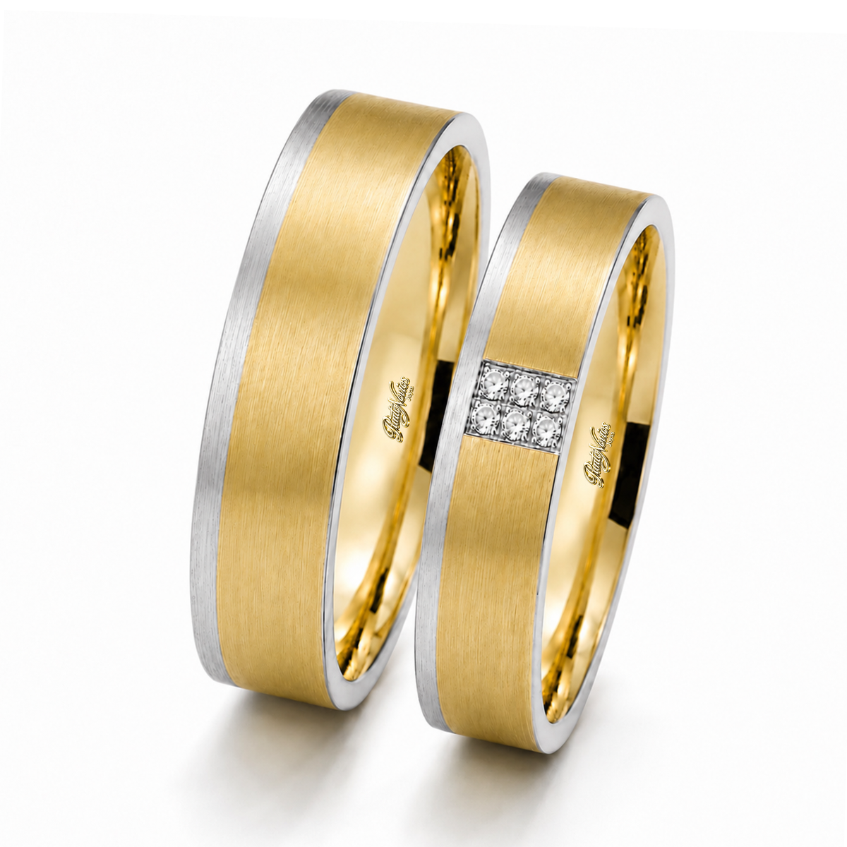 Argollas de Matrimonio  Modelo Biertan Oro 18k