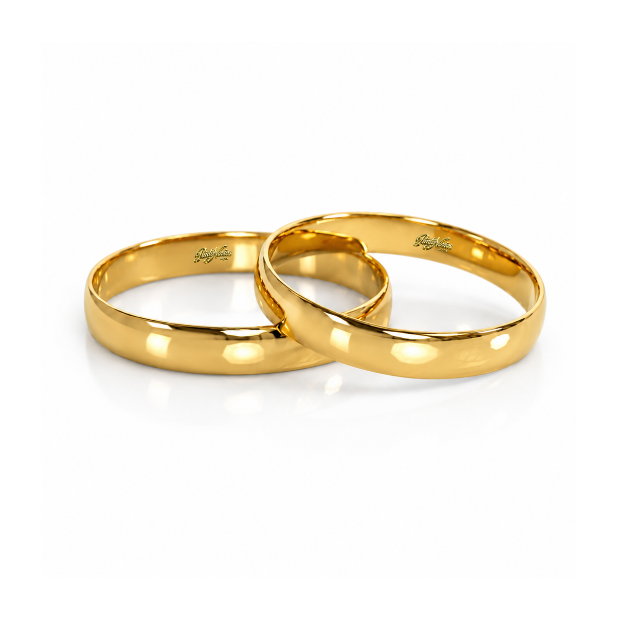 Argollas de Matrimonio Media Caña 3 mm Oro 18K