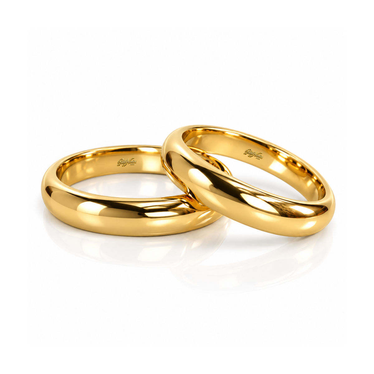 Argollas de Matrimonio Media Caña 5 mm Oro 18K