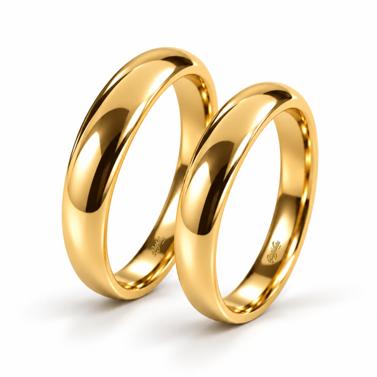 Argollas de Matrimonio Media Caña 5 mm Oro 18K