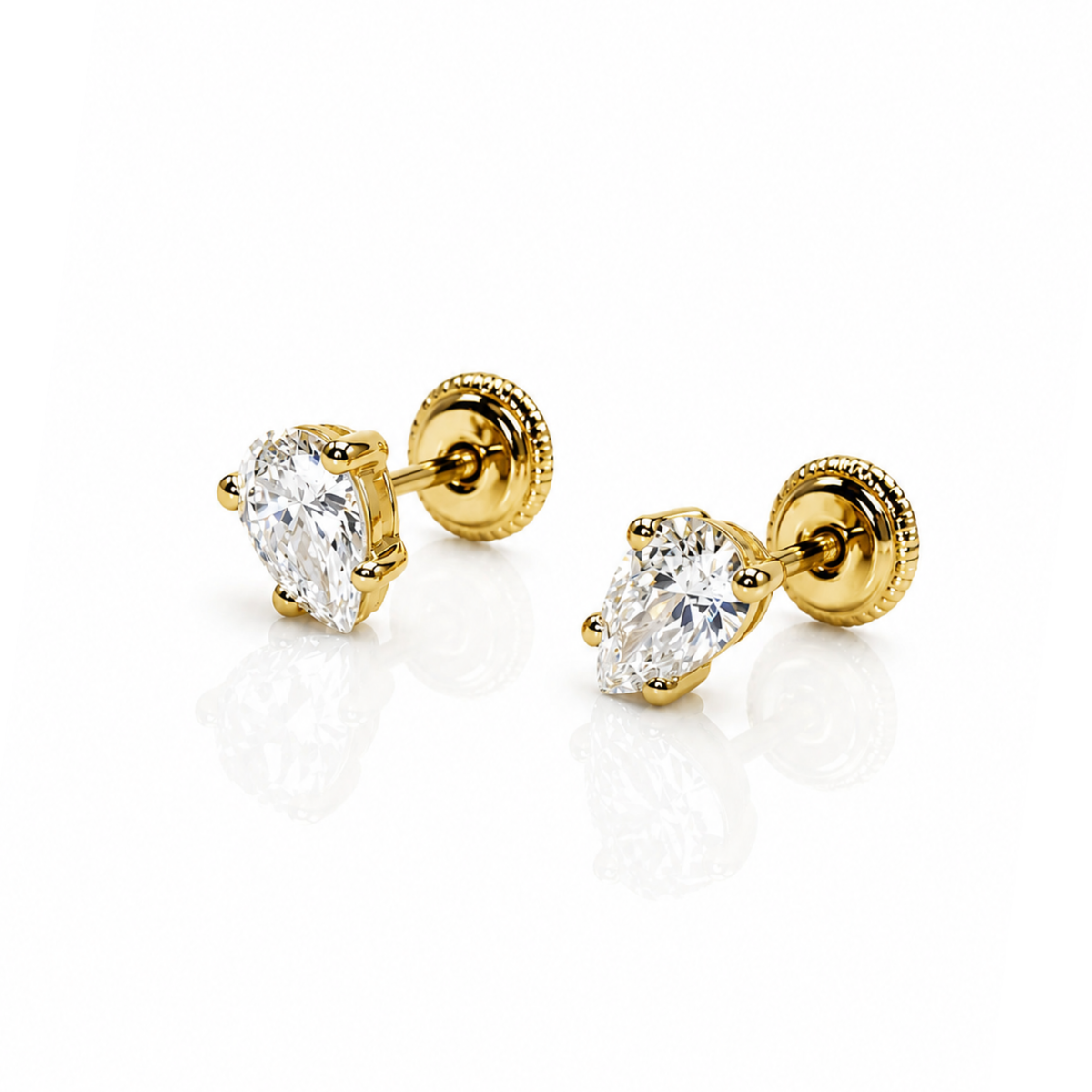 Aros de Bebe Estilo Gota Oro 18K