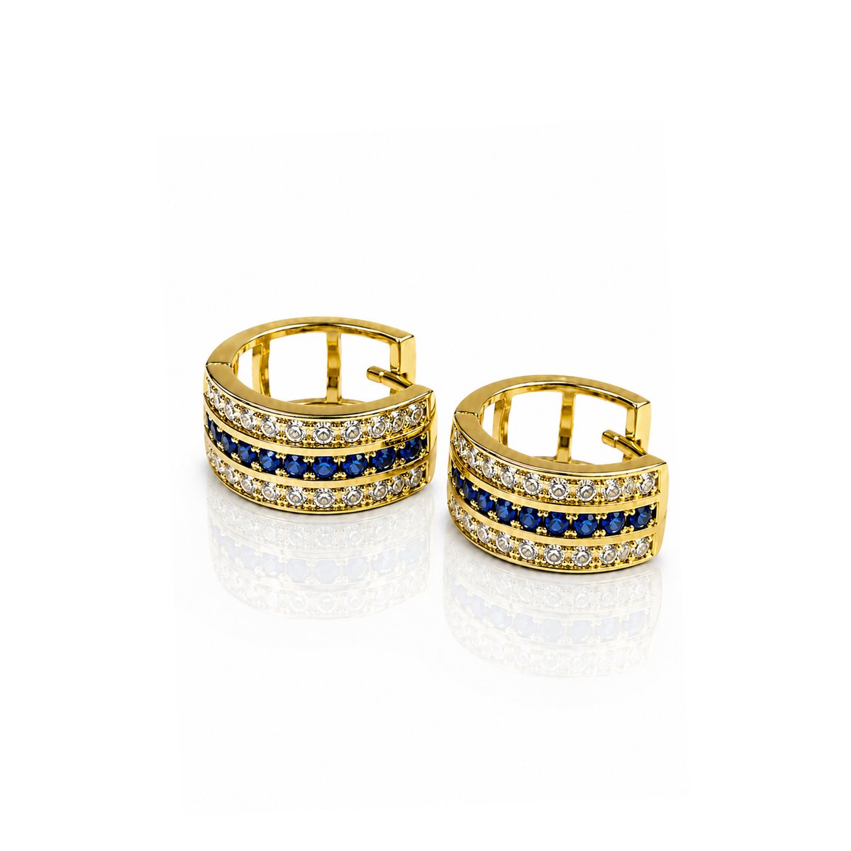 Aros Estilo Argolla Apegados Oro 18K