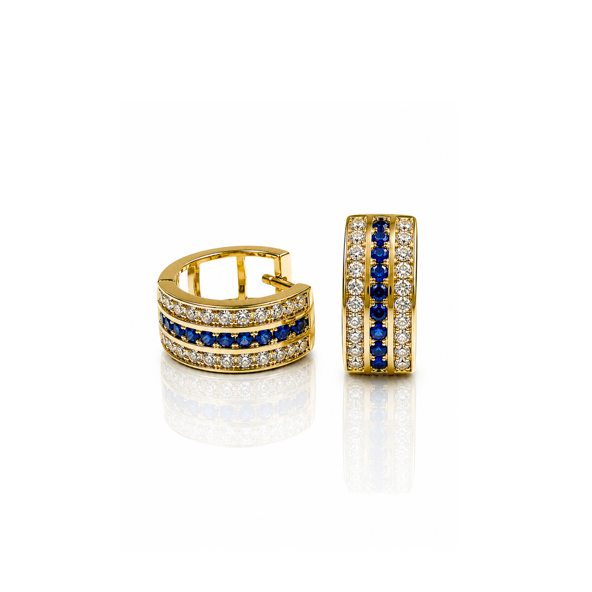 Aros Estilo Argolla Apegados Oro 18K
